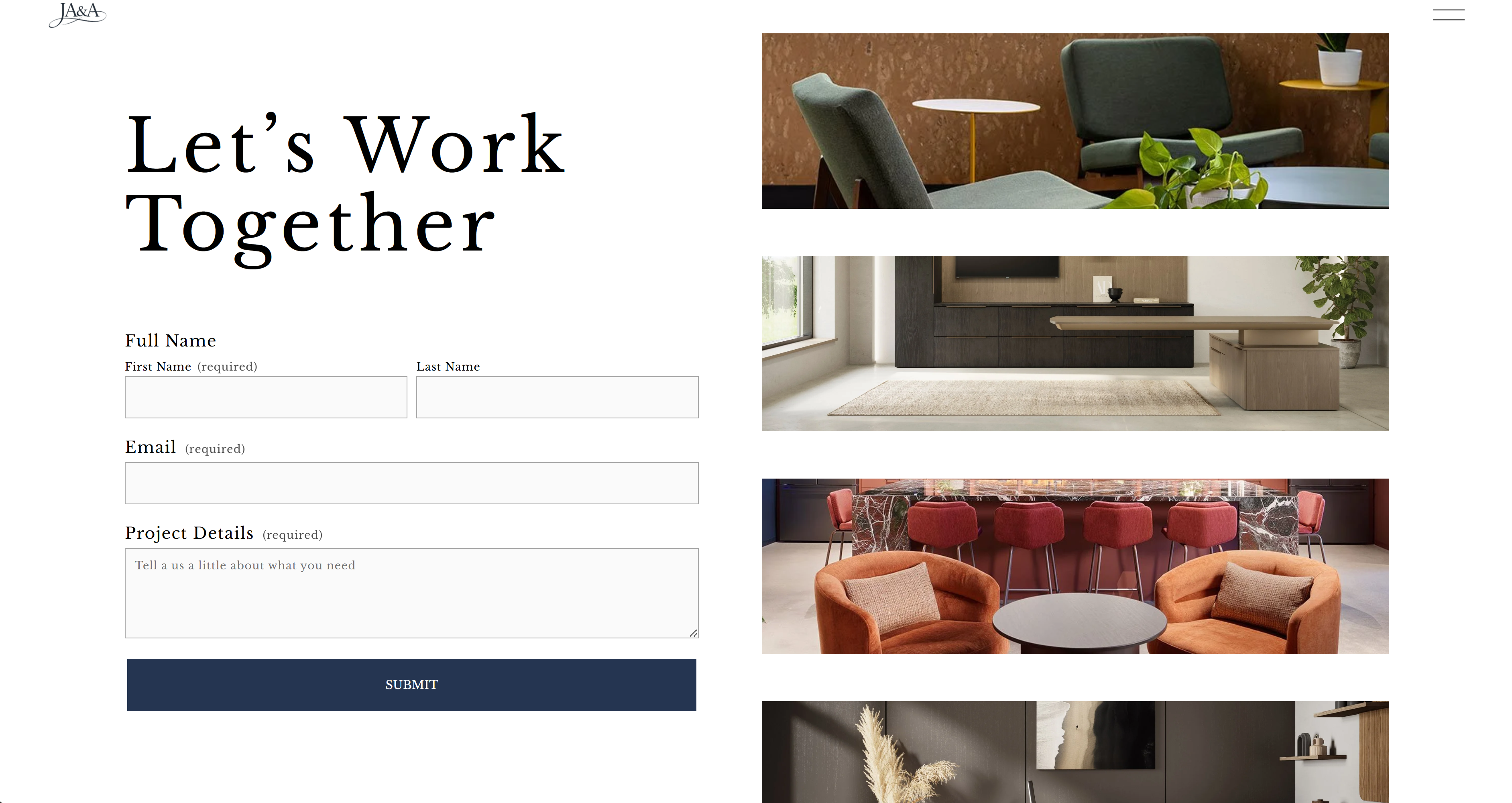 Jimmy Allen and Associates contact page design